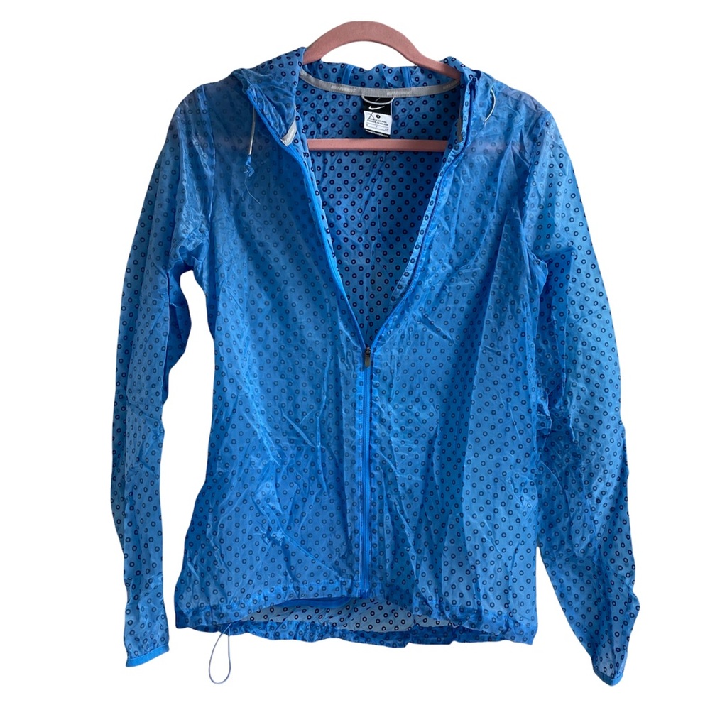 Womens Nike Running Hooded Polka-dot Windbreaker S